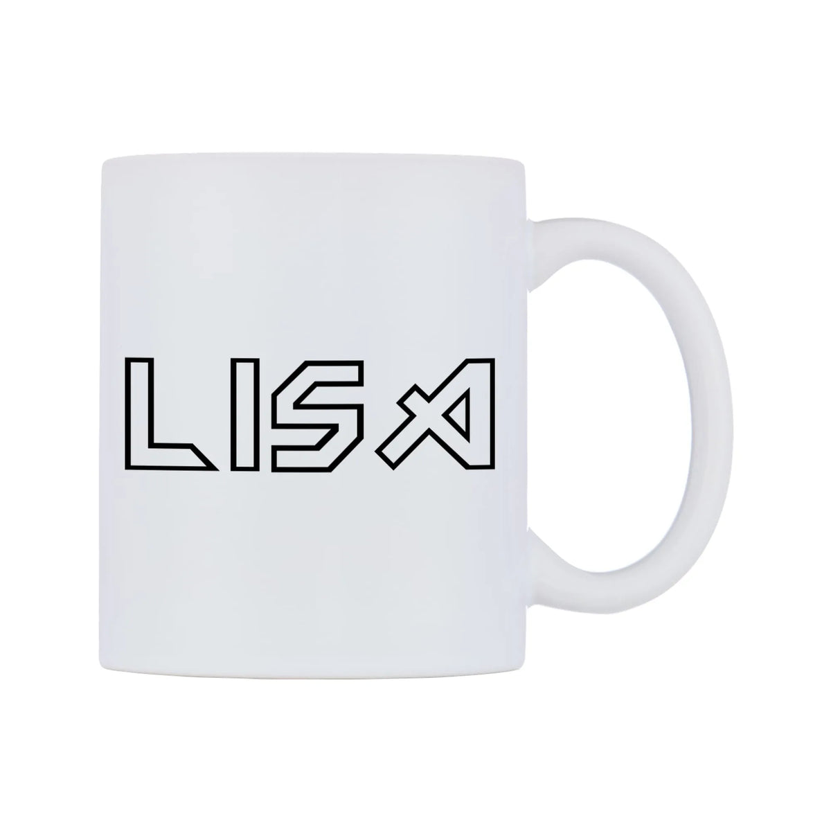 Lisa - Iron Maiden Themed Mug — white 11oz gloss mug, left side, on a white background