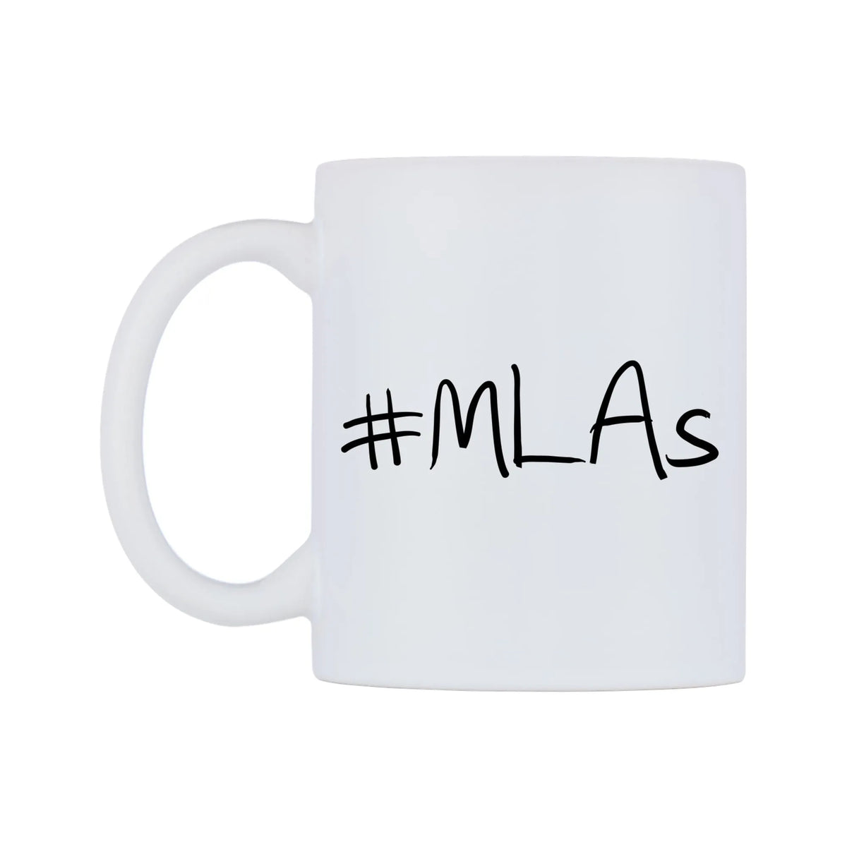 MLAs Mug — mug, right side, on a white background
