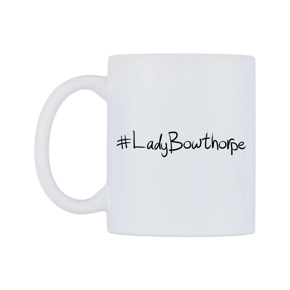 LadyBowthorpe Mug — mug, right side, on a white background
