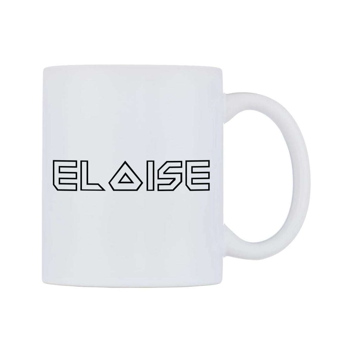 Eloise - Iron Maiden Themed Mug — white 11oz gloss mug, left side, on a white background