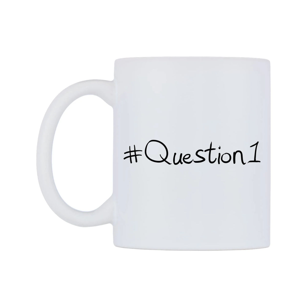 Question1 Mug — mug, right side, on a white background