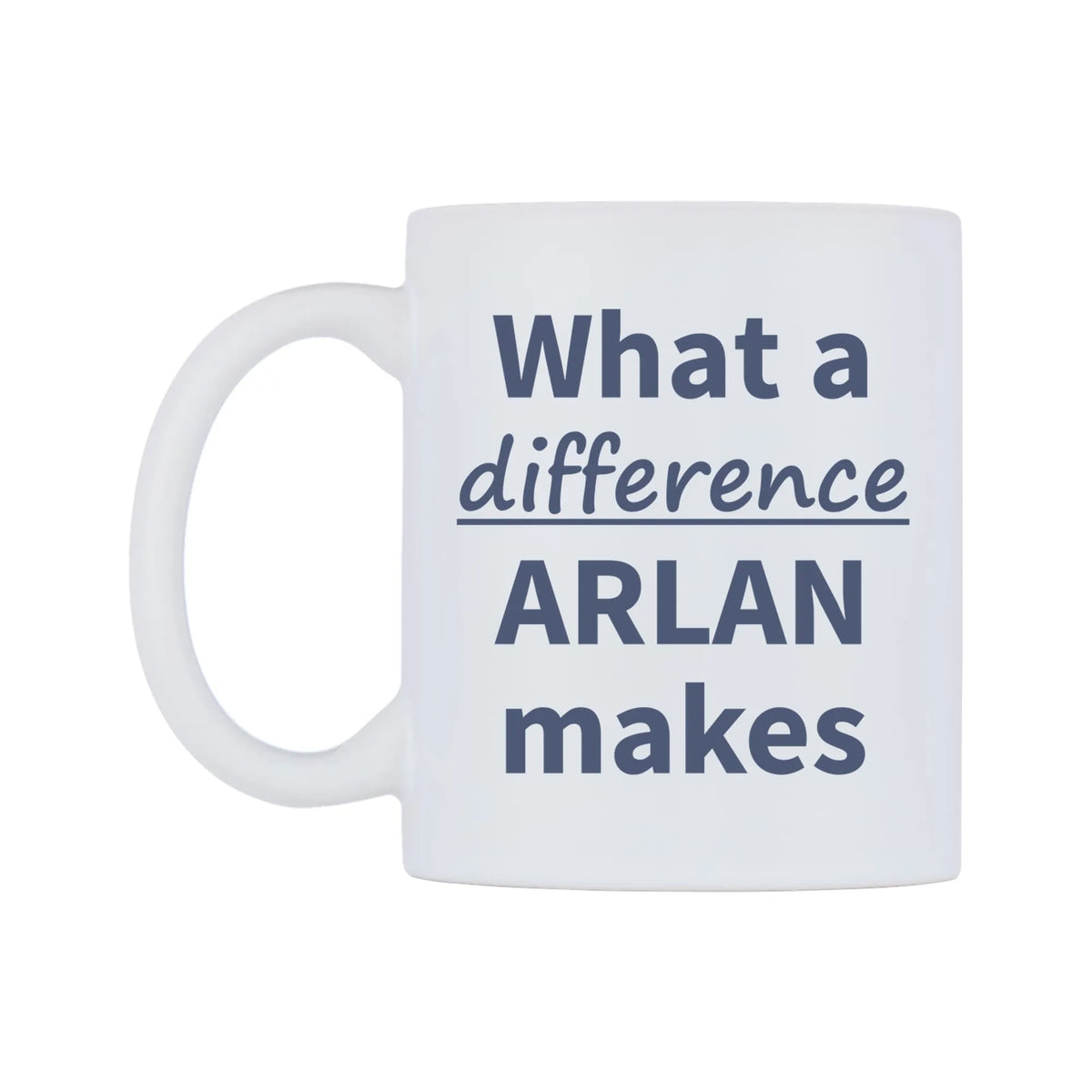 What a difference ARLAN makes Mug — mug, right side, on a white background