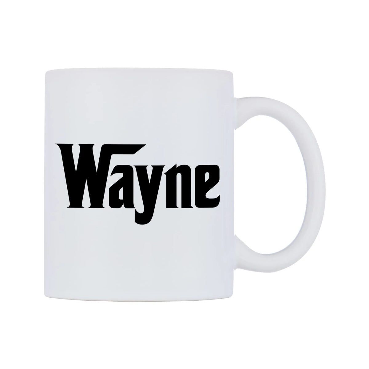 Wayne - Godfather Themed Mug — white 11oz gloss mug, left side, on a white background