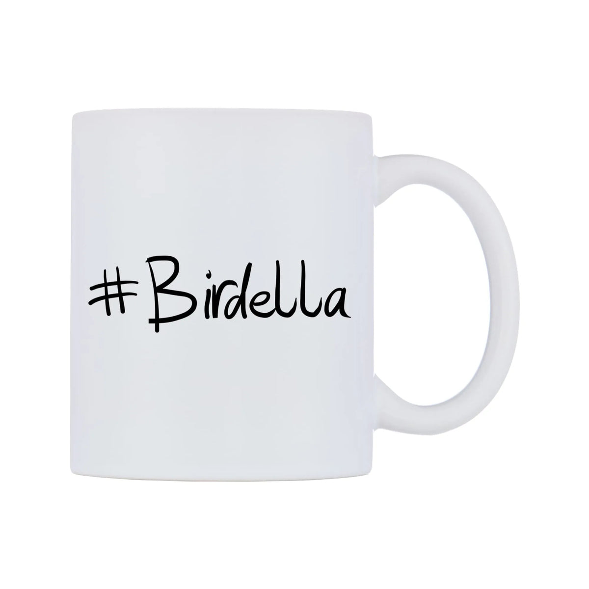 Birdella Mug — mug, left side, on a white background