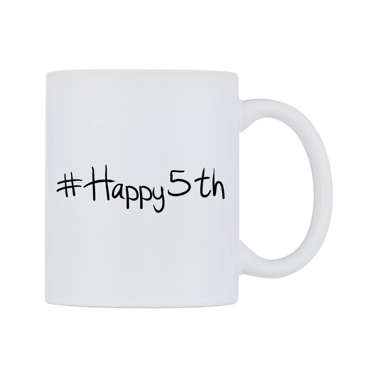 Happy5th Mug — mug, left side, on a white background