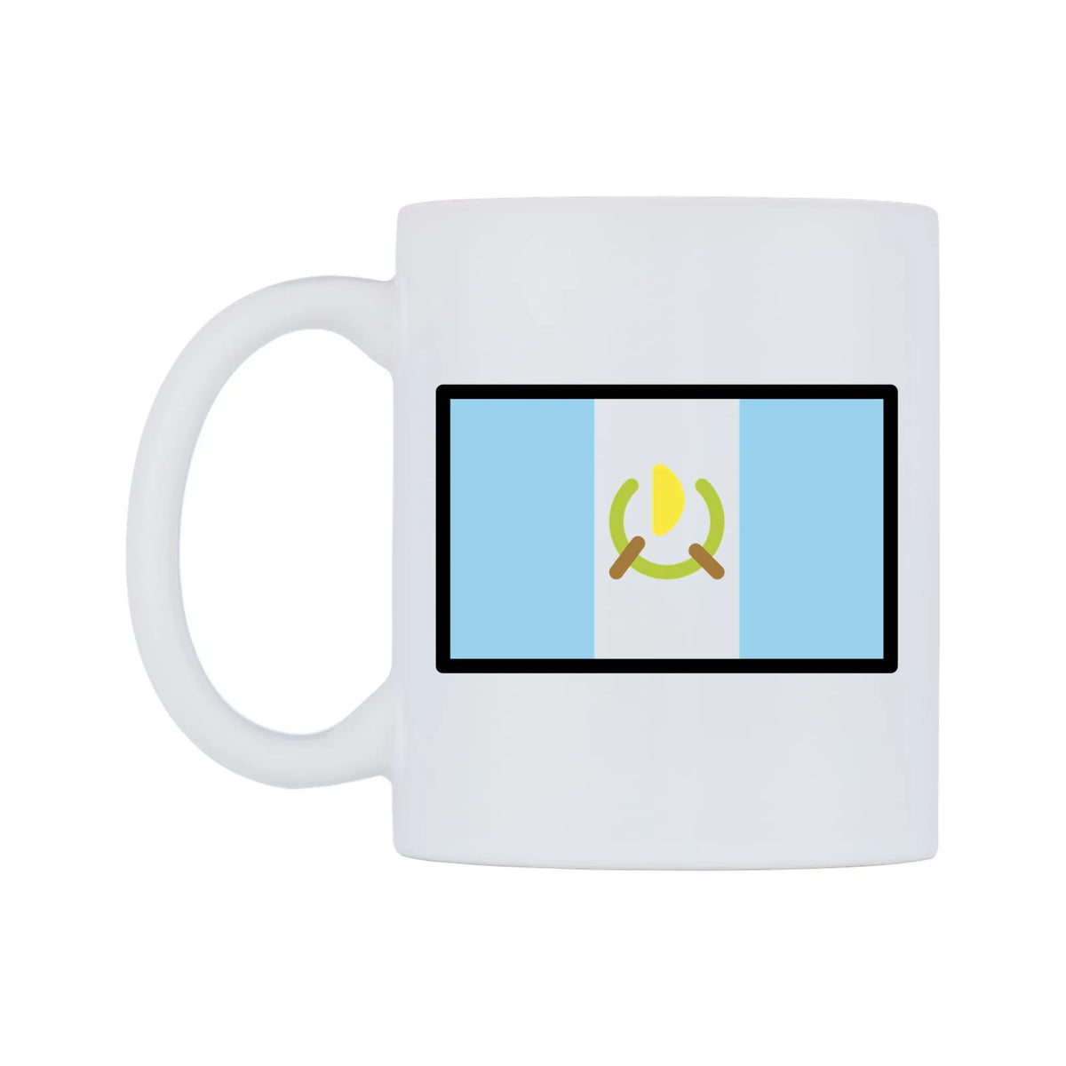 Guatemala Flag Emoji Mug — mug, right side, on a white background
