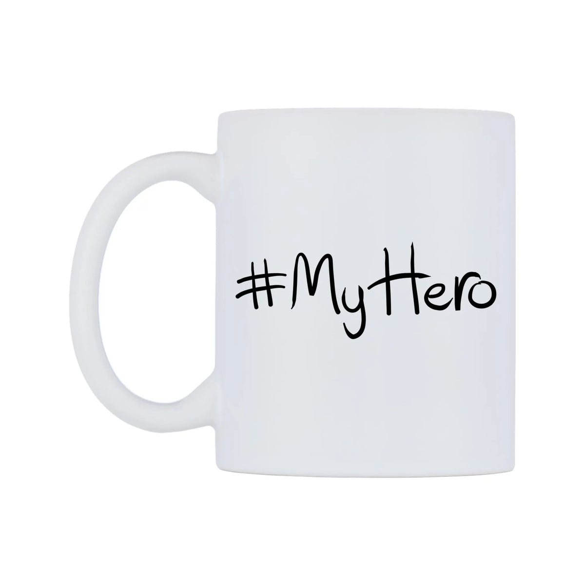 MyHero Mug — mug, right side, on a white background