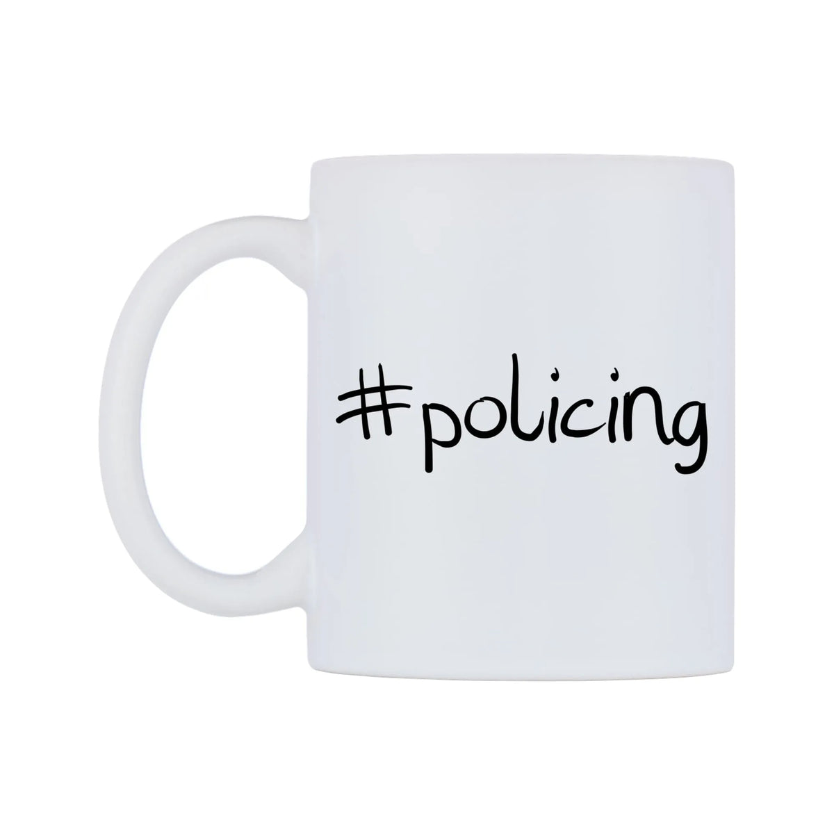 policing Mug — mug, right side, on a white background