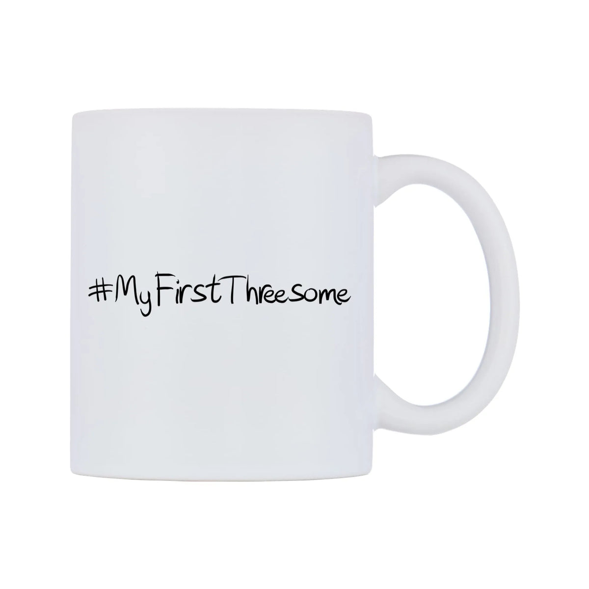 MyFirstThreesome Mug — mug, left side, on a white background