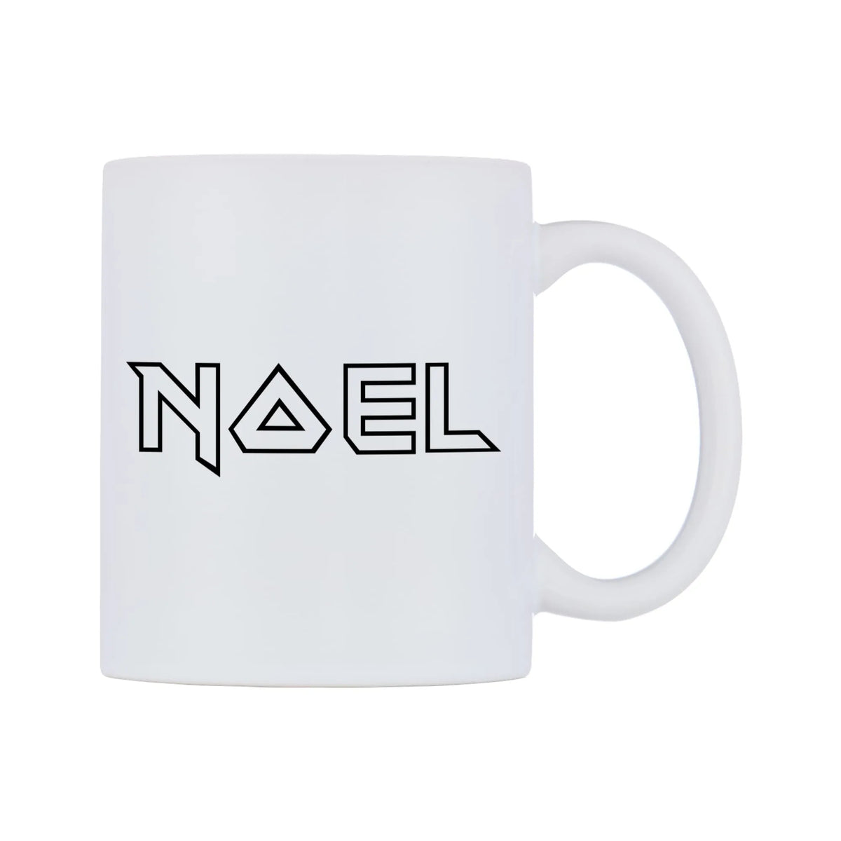 Noel - Iron Maiden Themed Mug — white 11oz gloss mug, left side, on a white background