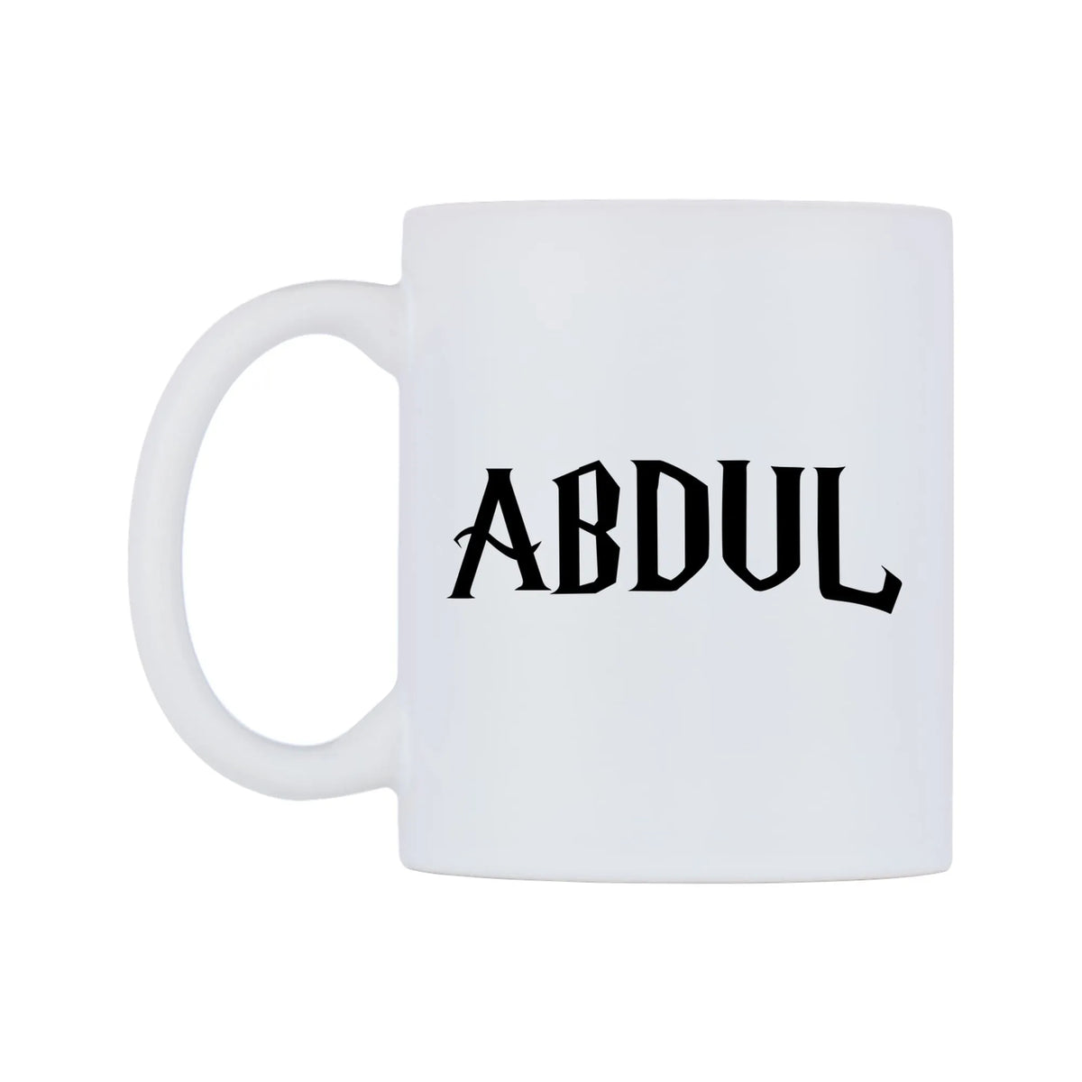 Abdul - Wizard Themed Mug — white 11oz gloss mug, right side, on a white background