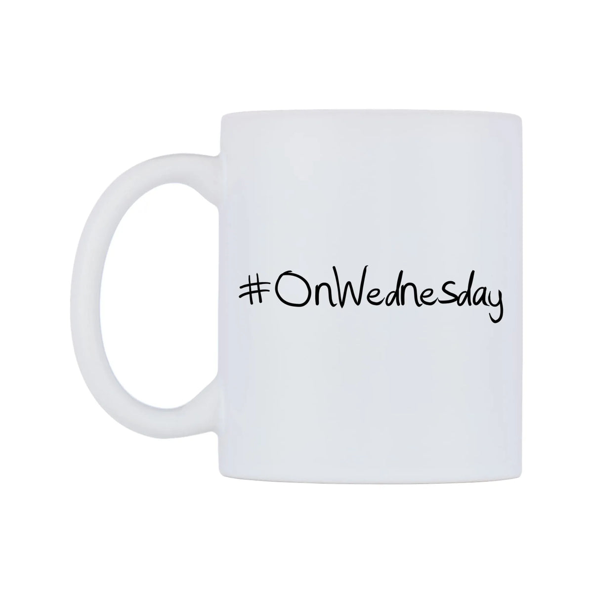 OnWednesday Mug — mug, right side, on a white background
