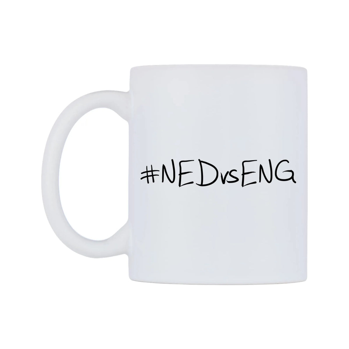 NEDvsENG Mug — mug, right side, on a white background