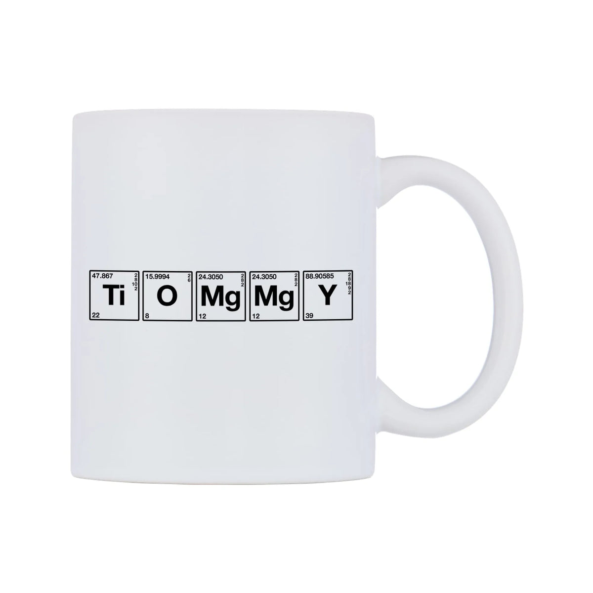 Tommy - Chemistry Themed Mug — mug, left side, on a white background