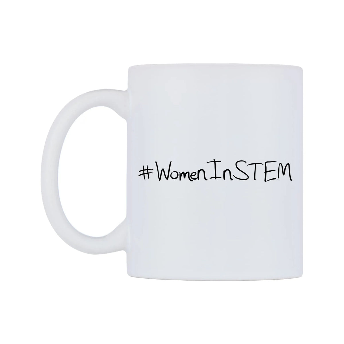 WomenInSTEM Mug — mug, right side, on a white background