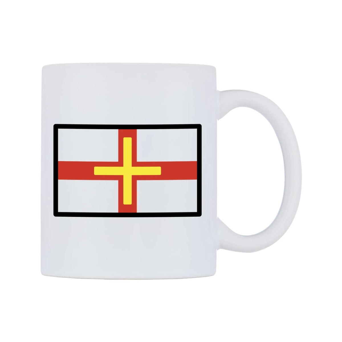 Guernsey Flag Emoji Mug — mug, left side, on a white background