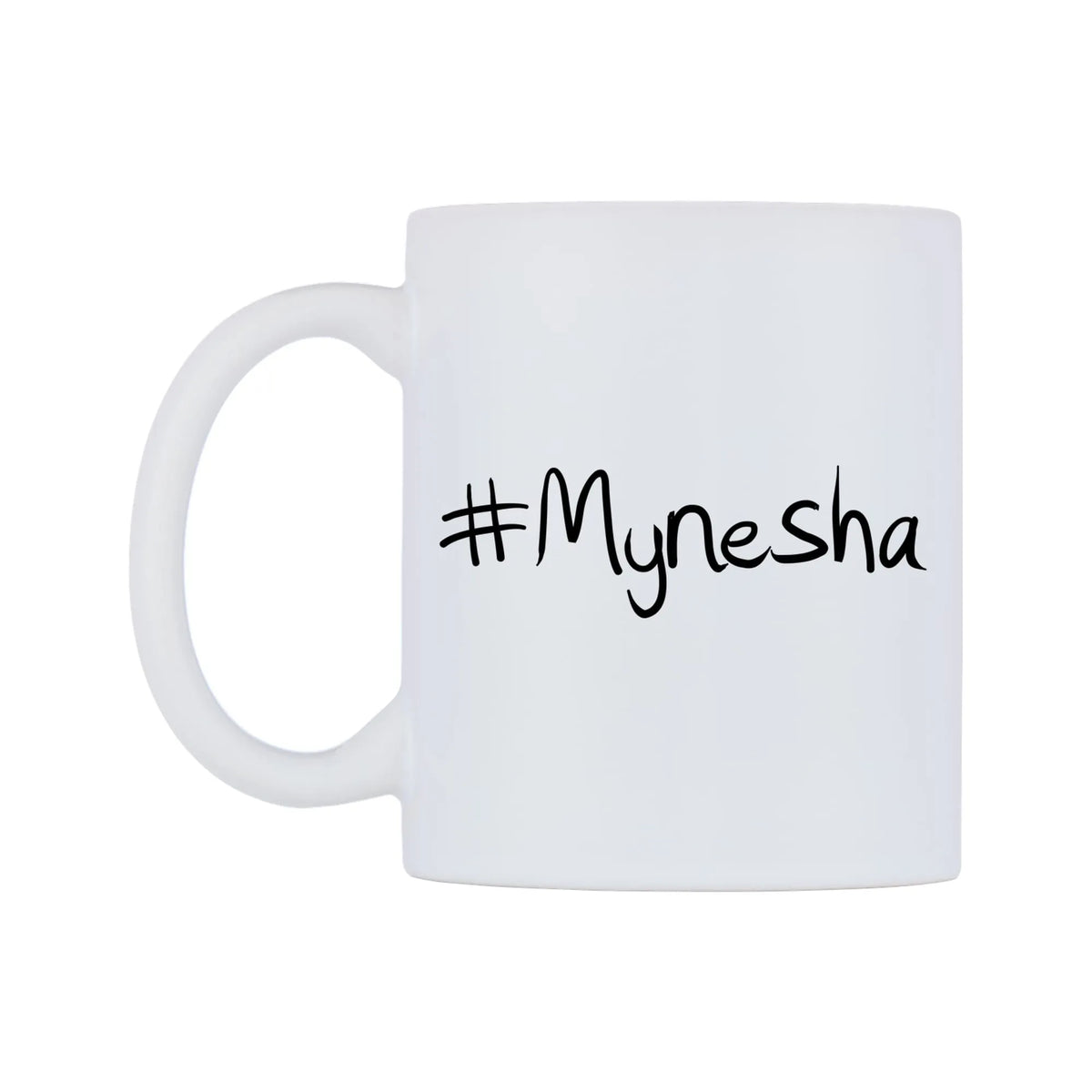 Mynesha Mug — mug, right side, on a white background