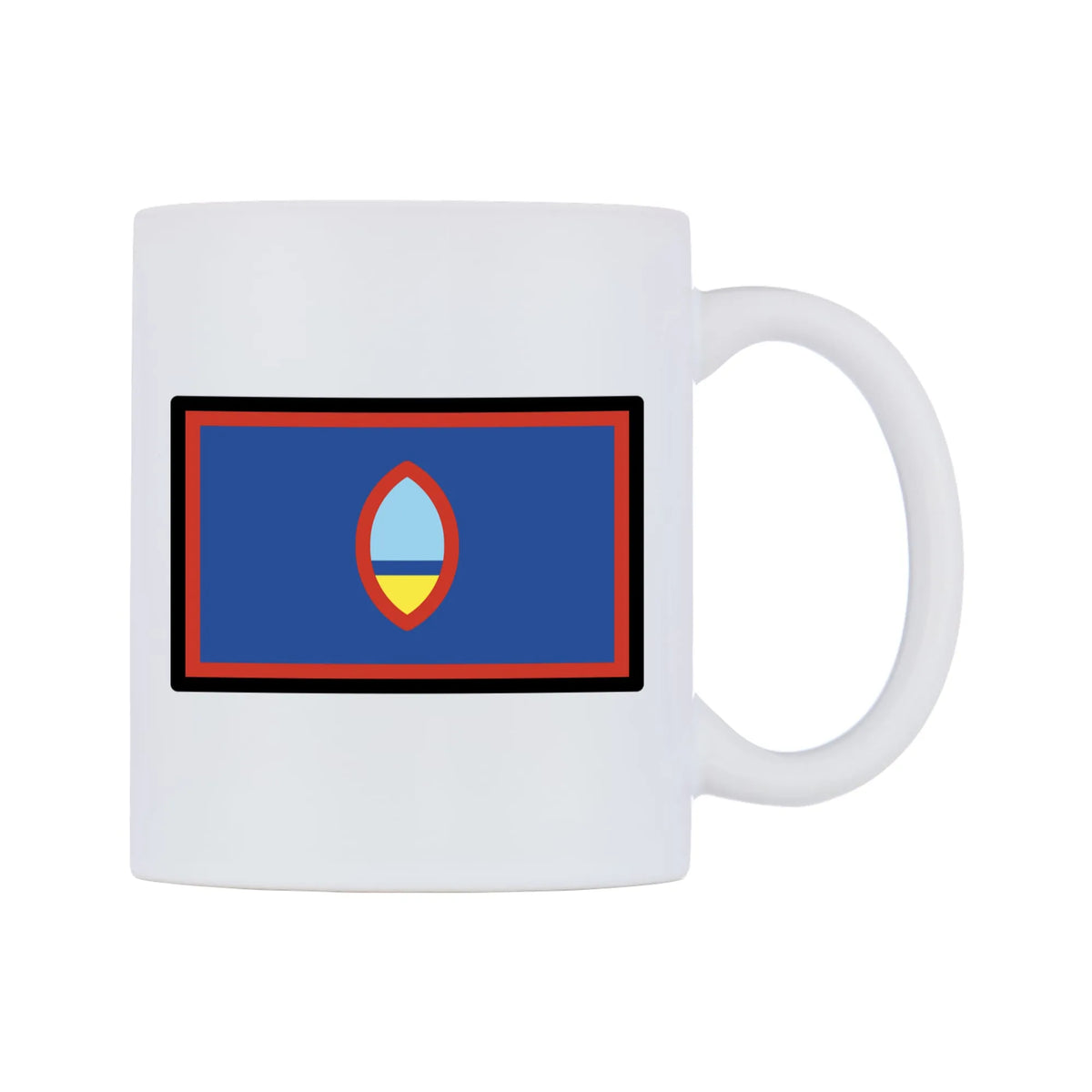 Guam Flag Emoji Mug — mug, left side, on a white background