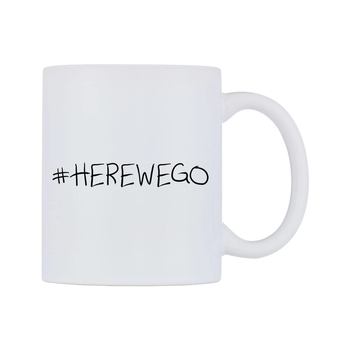 HEREWEGO Mug — mug, left side, on a white background