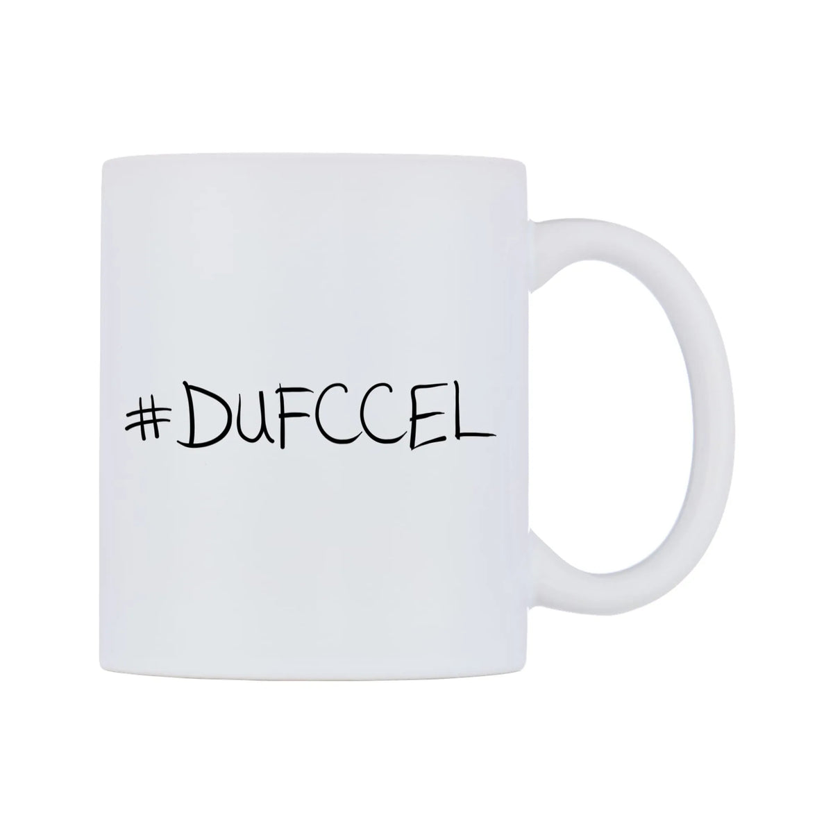 DUFCCEL Mug — mug, left side, on a white background