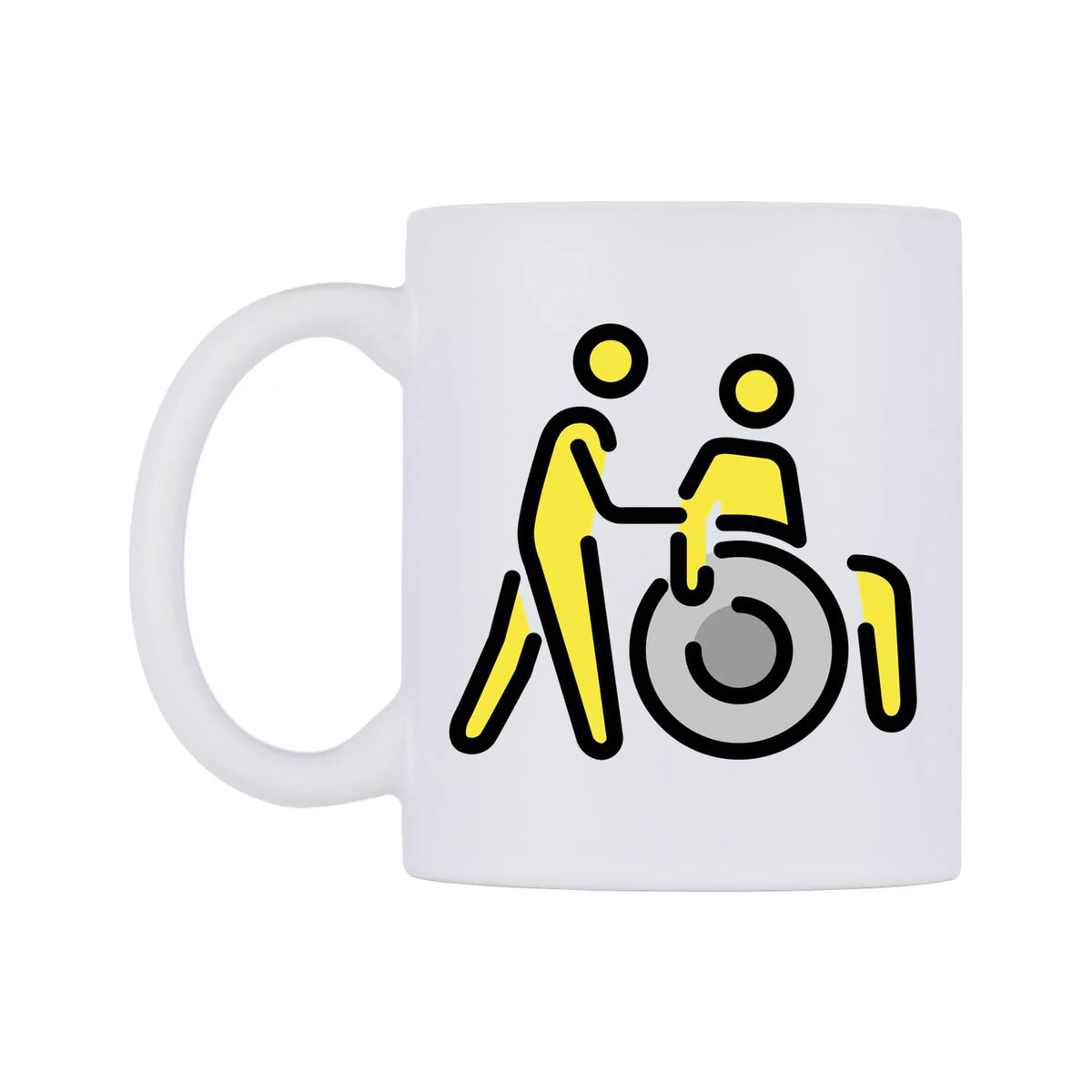 Help Others Emoji Mug — mug, right side, on a white background