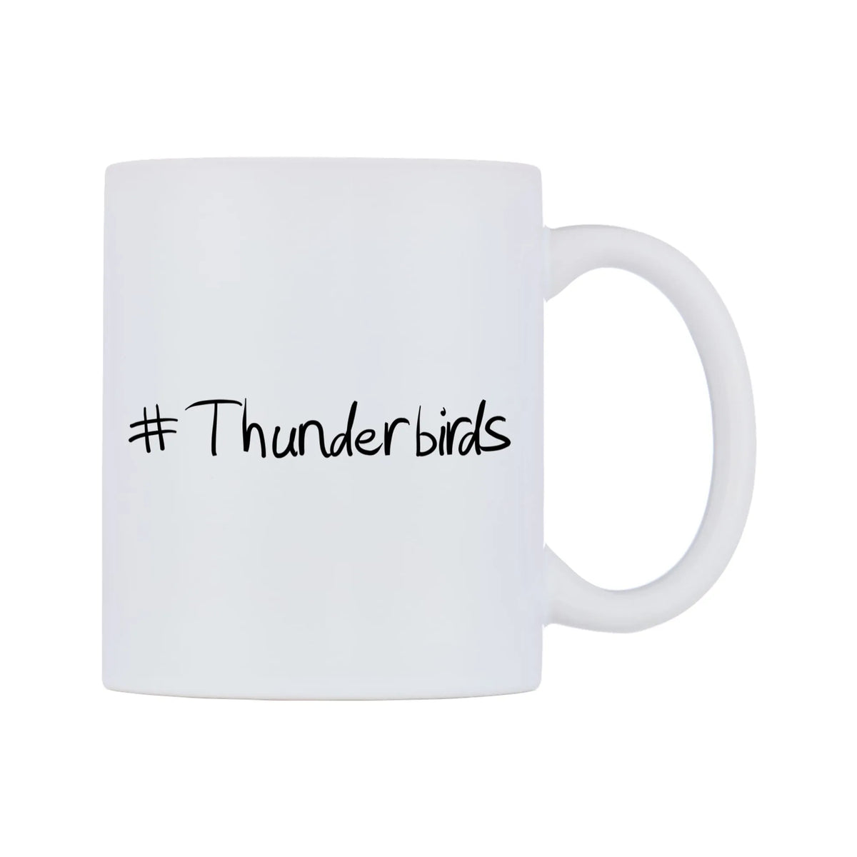 Thunderbirds Mug — mug, left side, on a white background