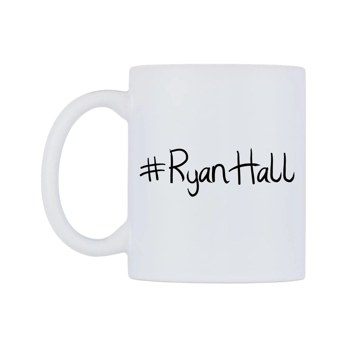 RyanHall Mug — mug, right side, on a white background