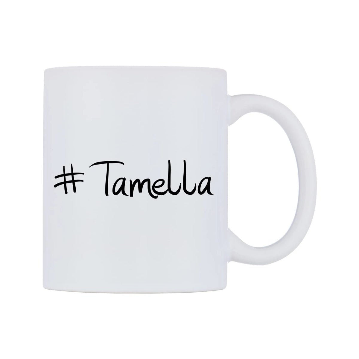 Tamella Mug — mug, left side, on a white background