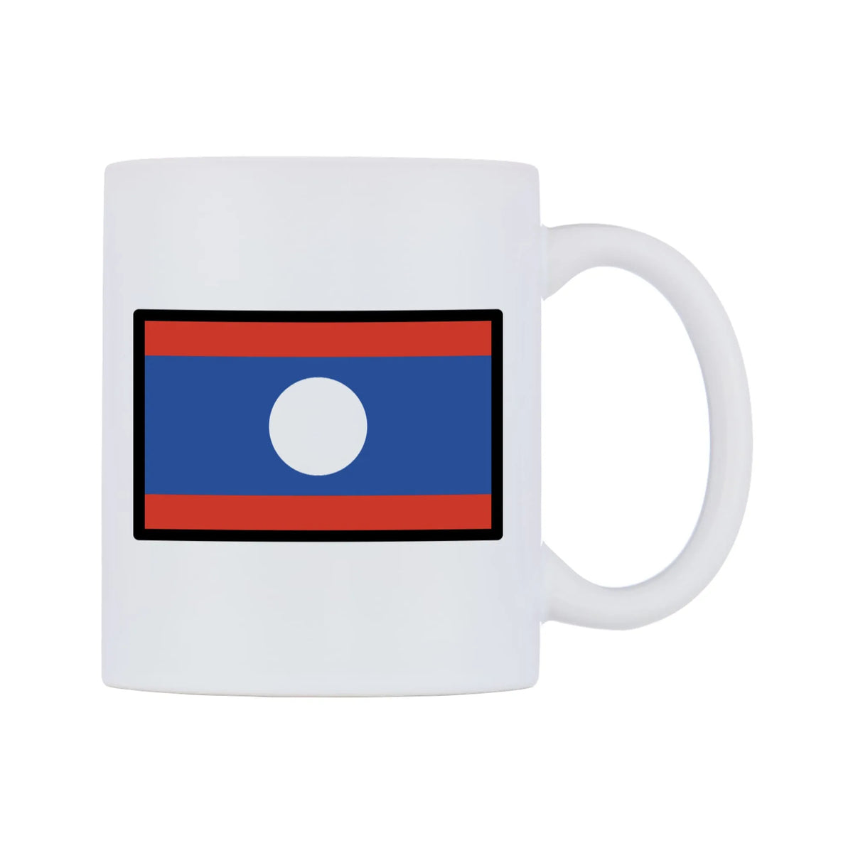 Laos Flag Emoji Mug — mug, left side, on a white background