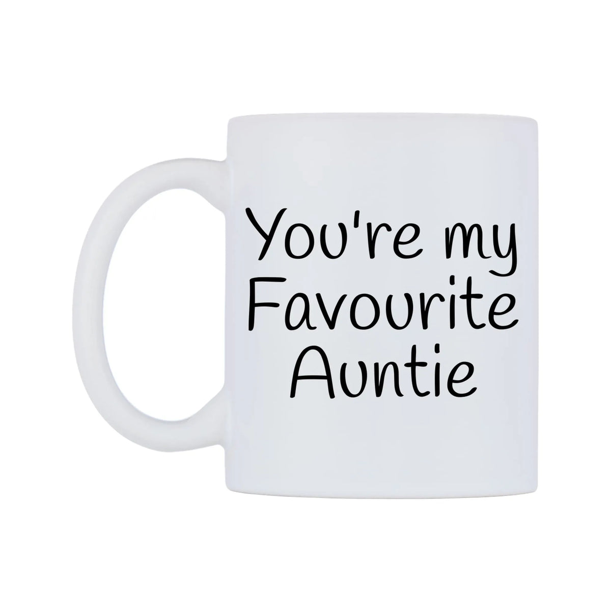 You're My Favourite Auntie Mug — mug, right side, on a white background