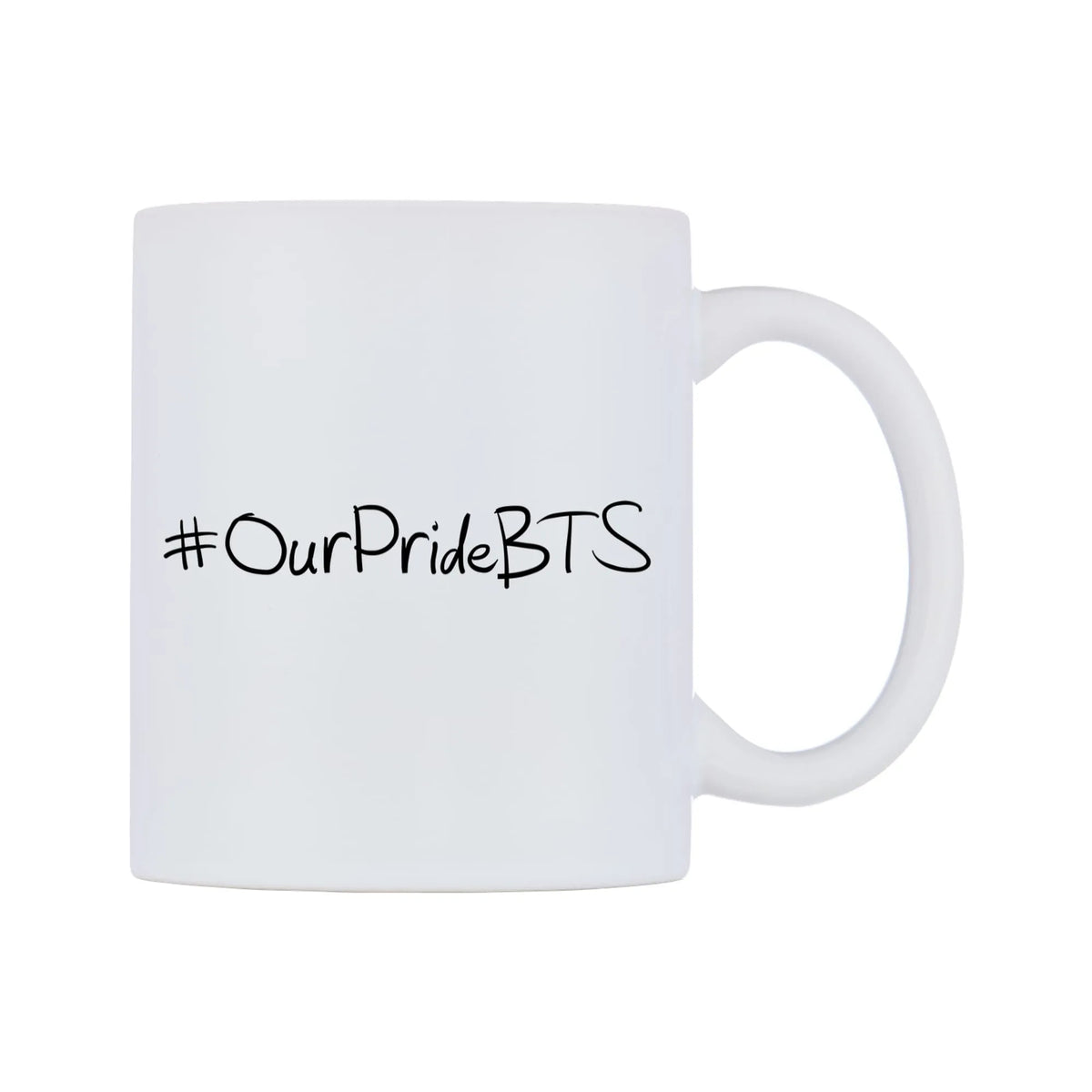 OurPrideBTS Mug — mug, left side, on a white background