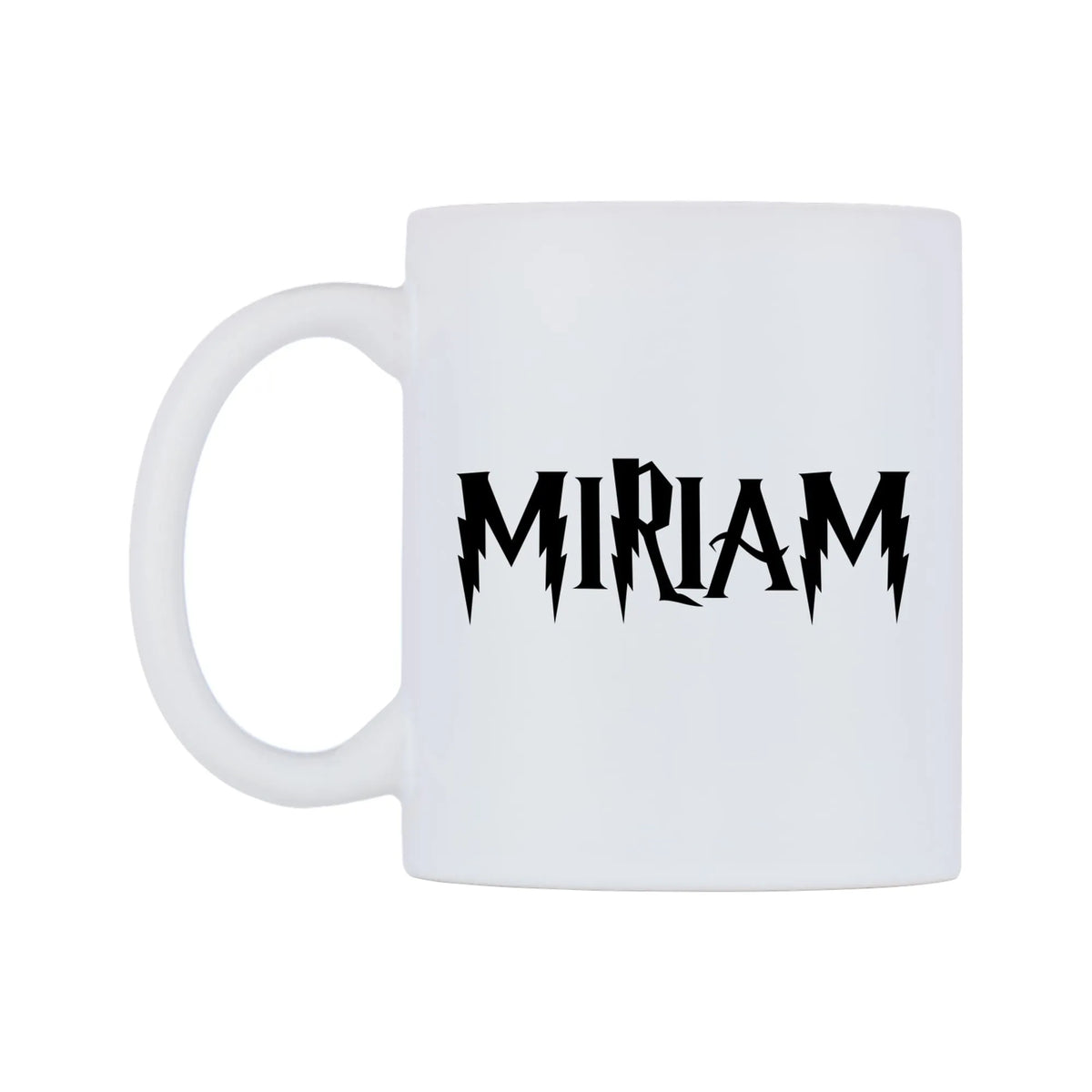 Miriam - Wizard Themed Mug — white 11oz gloss mug, right side, on a white background