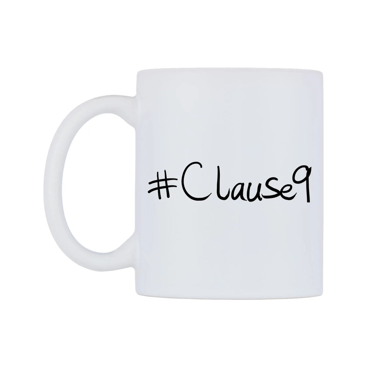 Clause9 Mug — mug, right side, on a white background