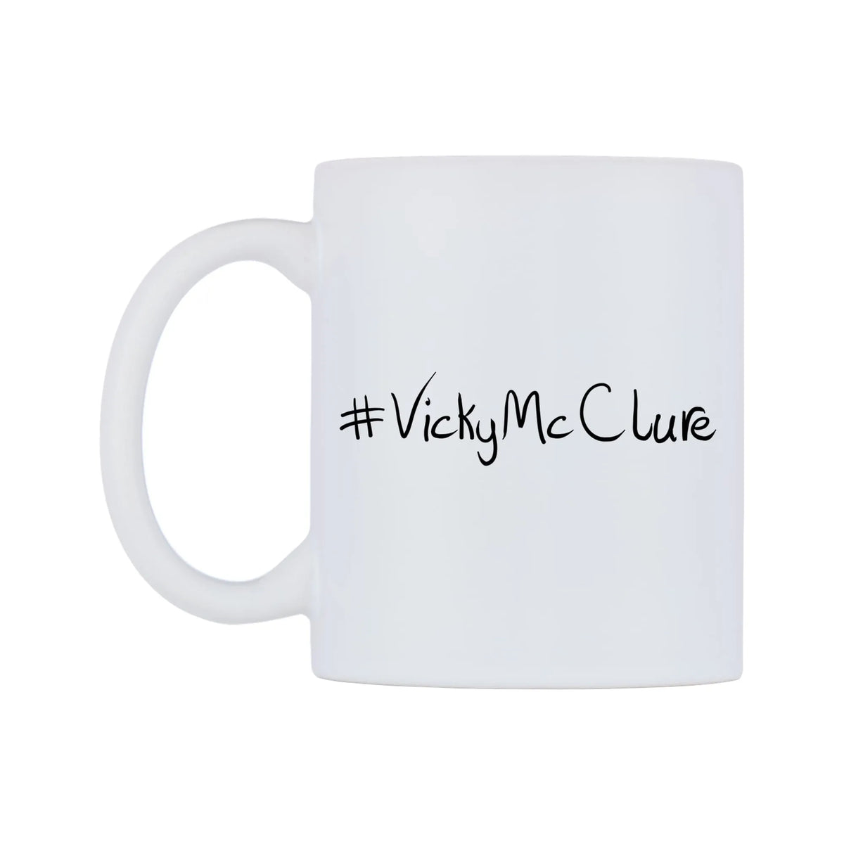 VickyMcClure Mug — mug, right side, on a white background