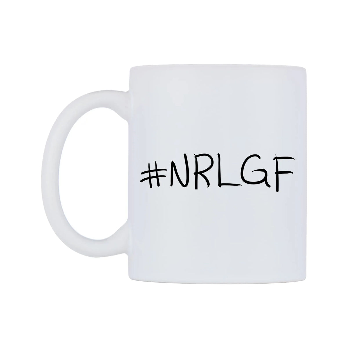 NRLGF Mug — mug, right side, on a white background