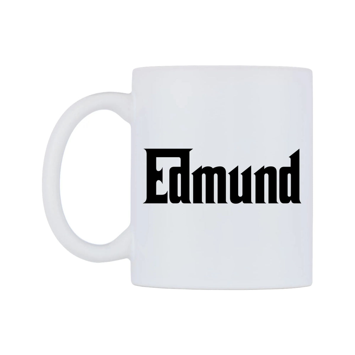 Edmund - Godfather Themed Mug — white 11oz gloss mug, right side, on a white background