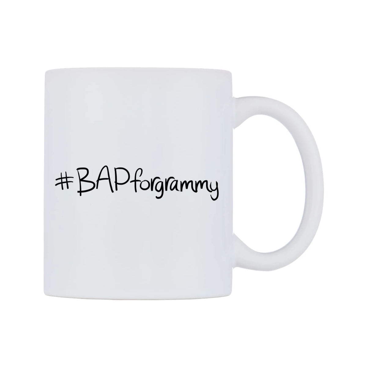 BAPforgrammy Mug — mug, left side, on a white background