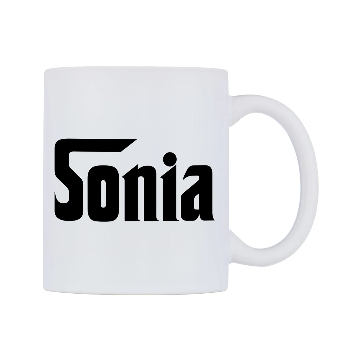 Sonia - Godfather Themed Mug — white 11oz gloss mug, left side, on a white background