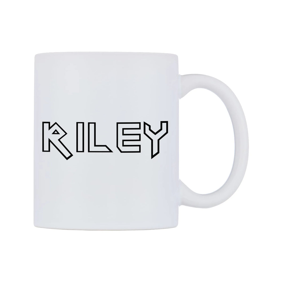 Riley - Iron Maiden Themed Mug — white 11oz gloss mug, left side, on a white background