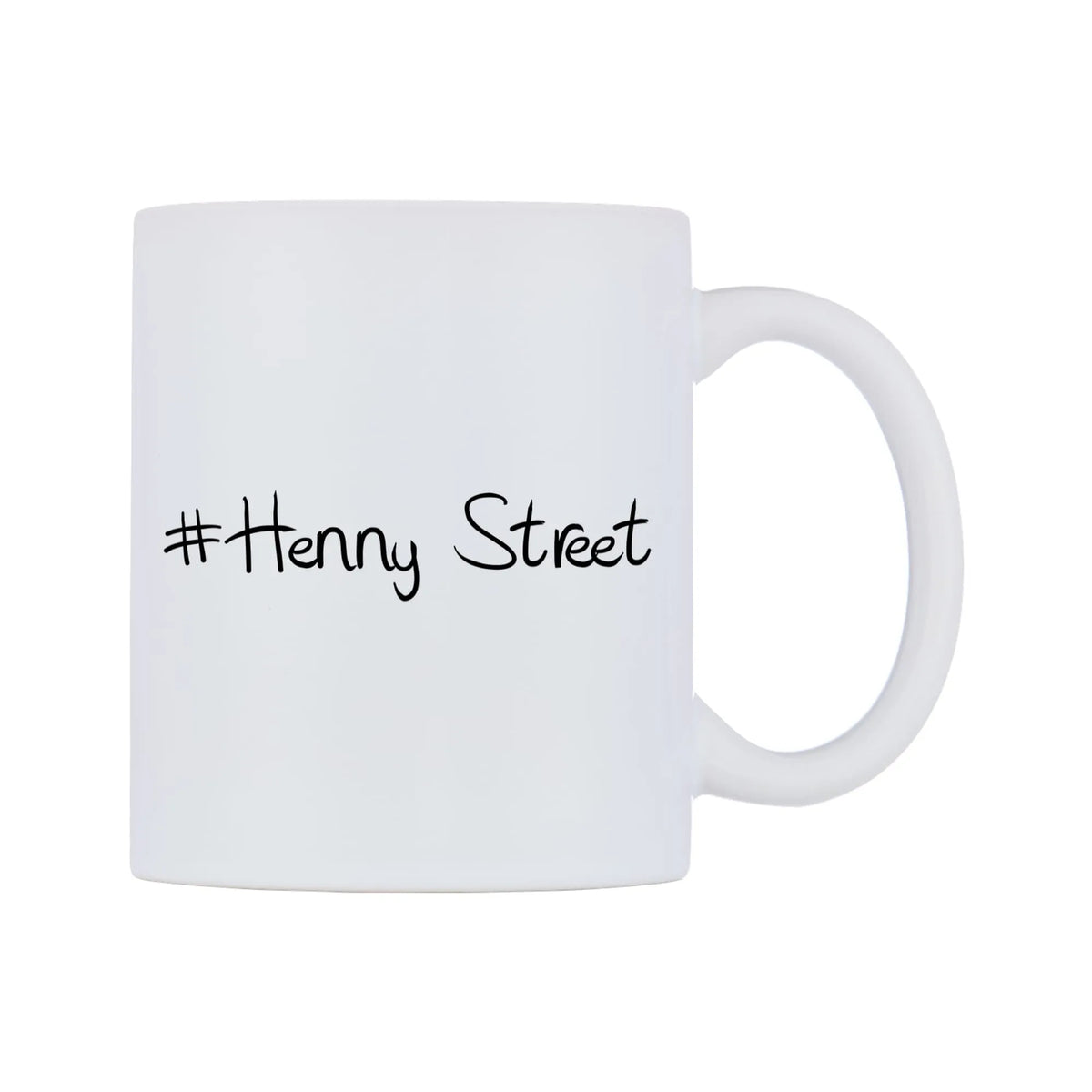 Henny Street Mug — mug, left side, on a white background