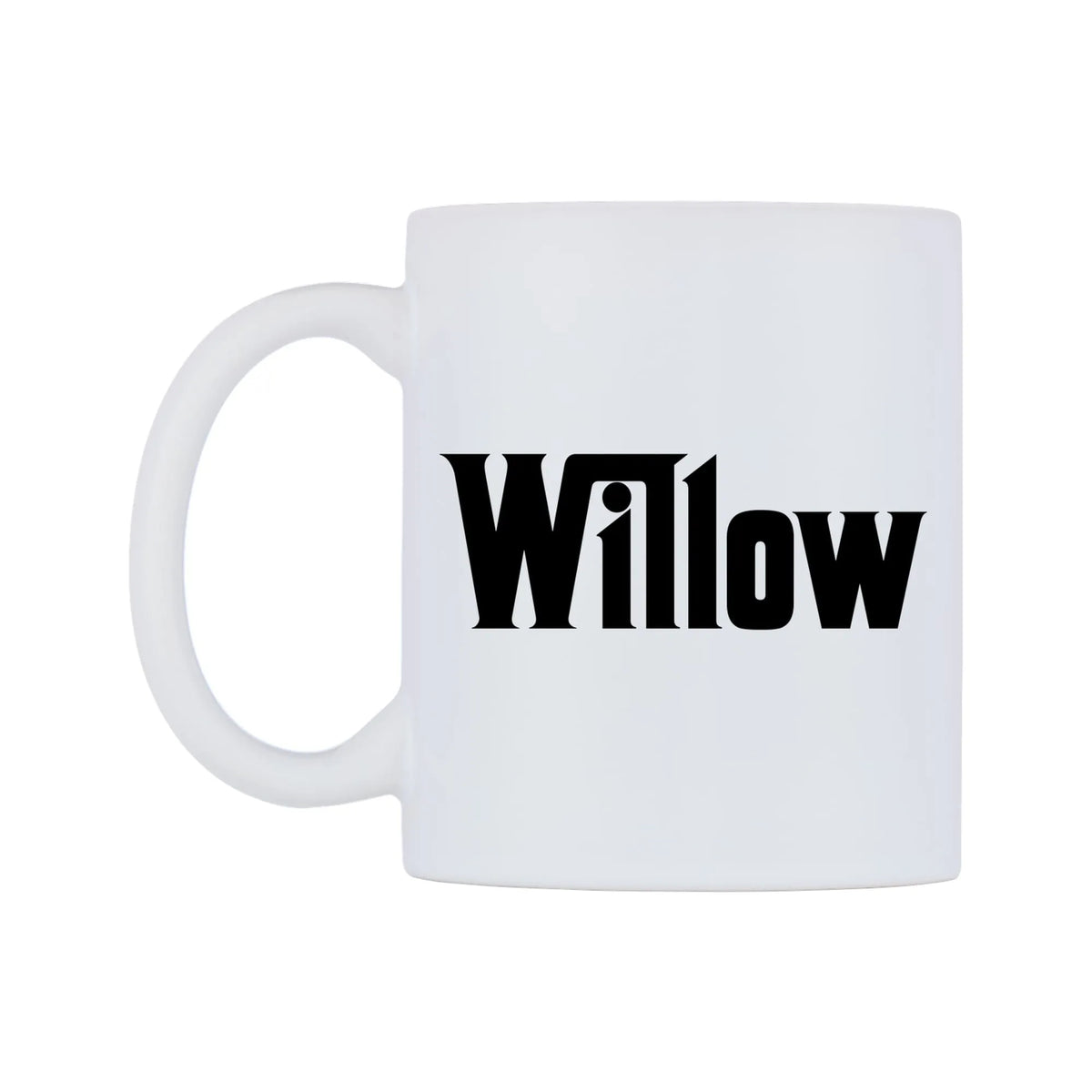 Willow - Godfather Themed Mug — white 11oz gloss mug, right side, on a white background