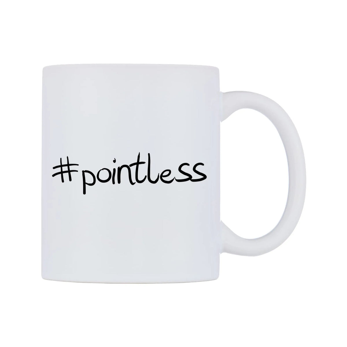 pointless Mug — mug, left side, on a white background