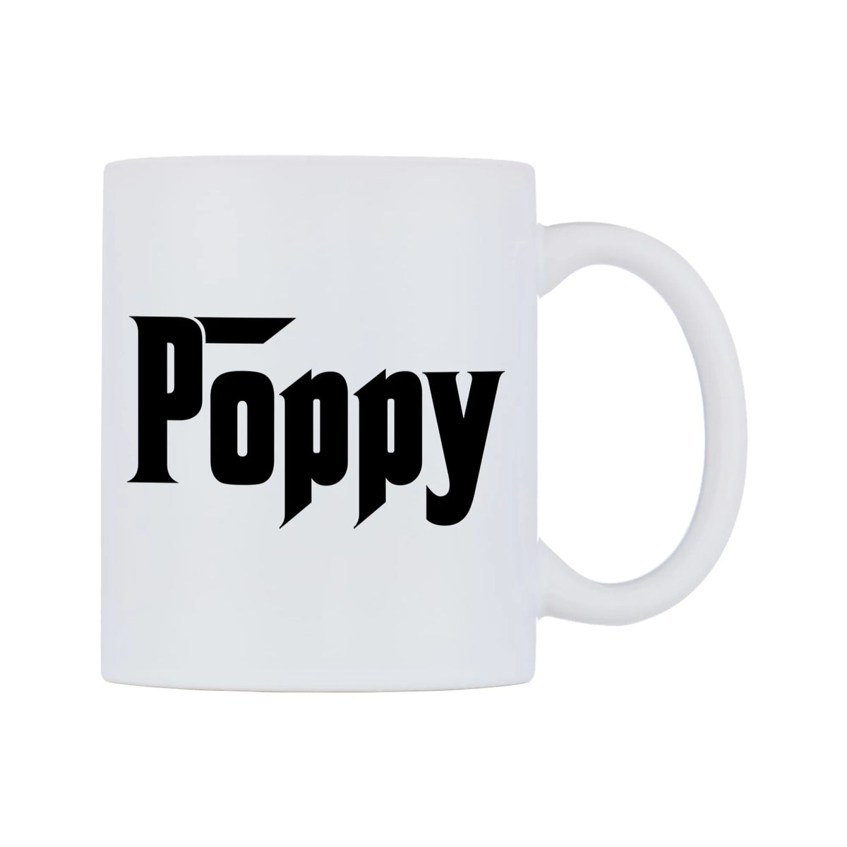 Poppy - Godfather Themed Mug — white 11oz gloss mug, left side, on a white background