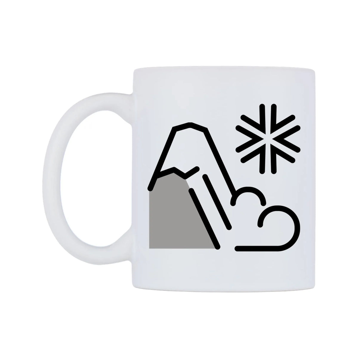 Avalanche Emoji Mug — mug, right side, on a white background
