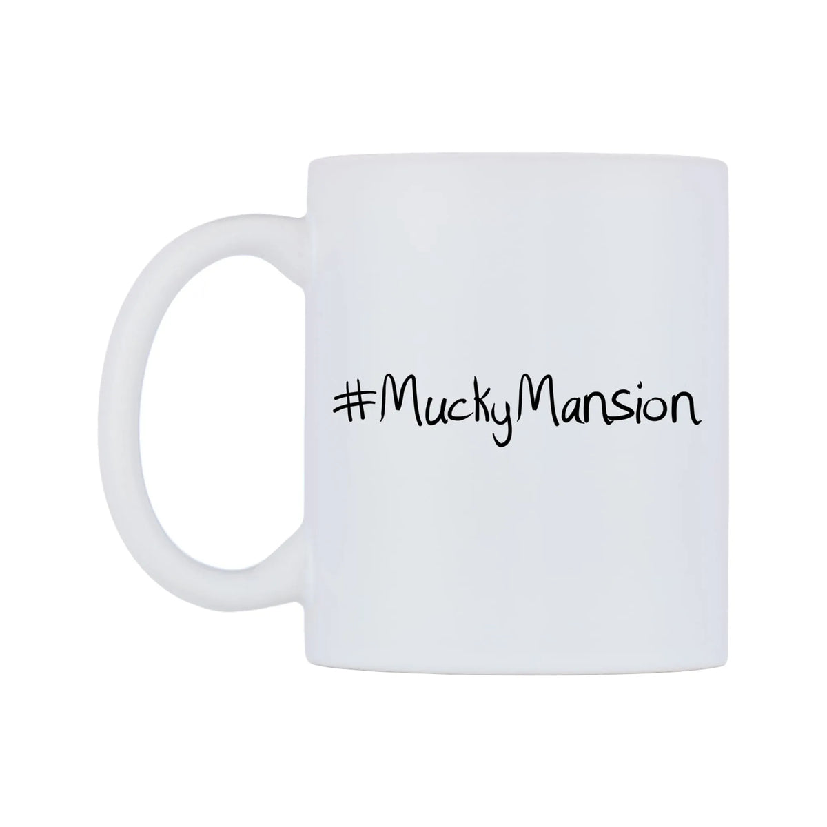 MuckyMansion Mug — mug, right side, on a white background