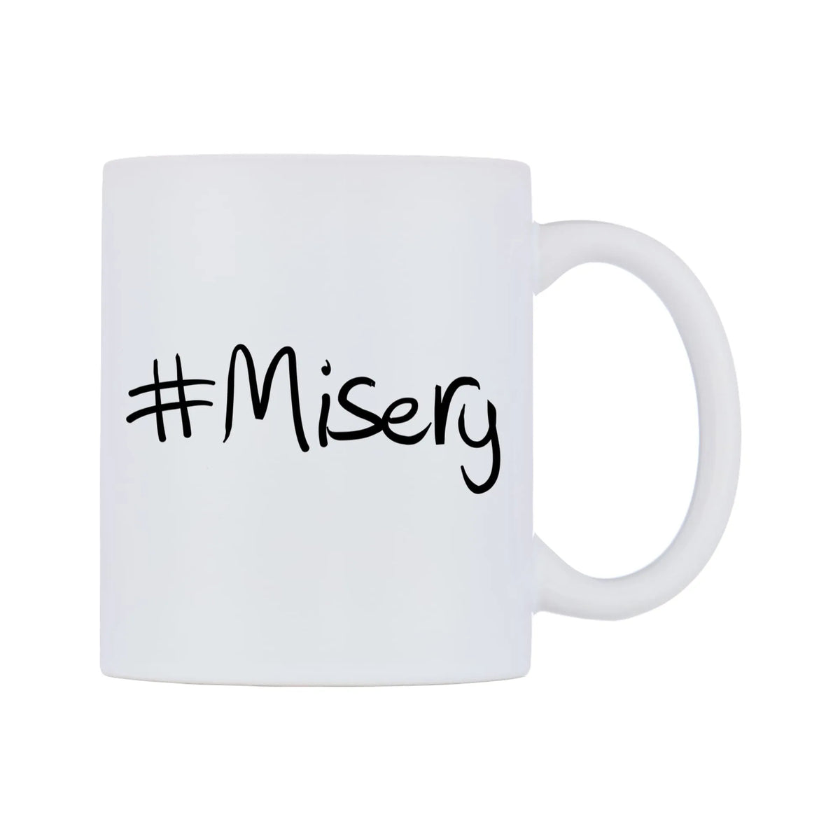 Misery Mug — mug, left side, on a white background