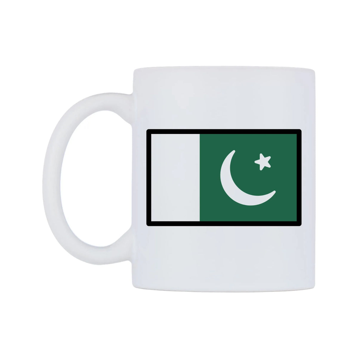Pakistan Flag Emoji Mug — mug, right side, on a white background