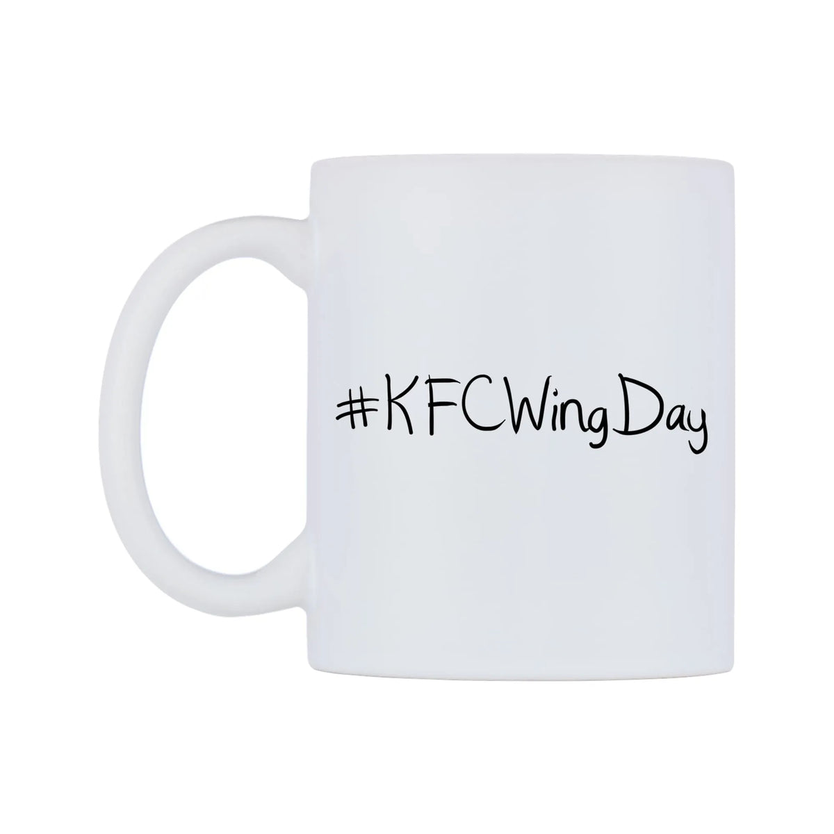KFCWingDay Mug — mug, right side, on a white background