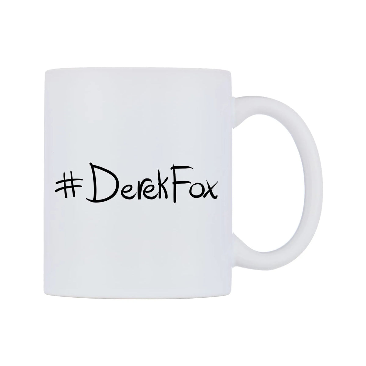 DerekFox Mug — mug, left side, on a white background