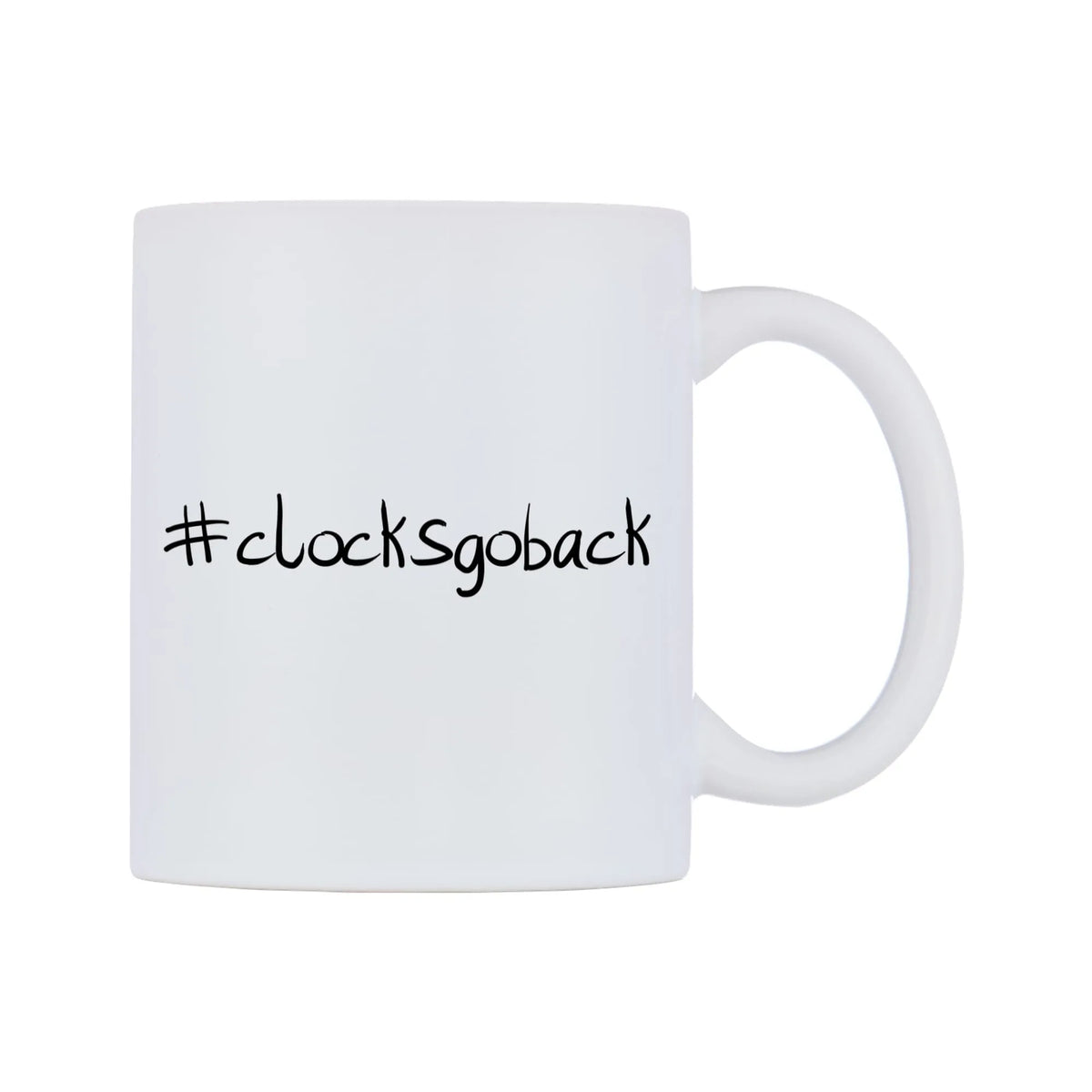 clocksgoback Mug — mug, left side, on a white background